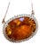 Natural 48 Carat Oval Citrine & Diamond Pendant 14 Karat White Gold Necklace For Sale
