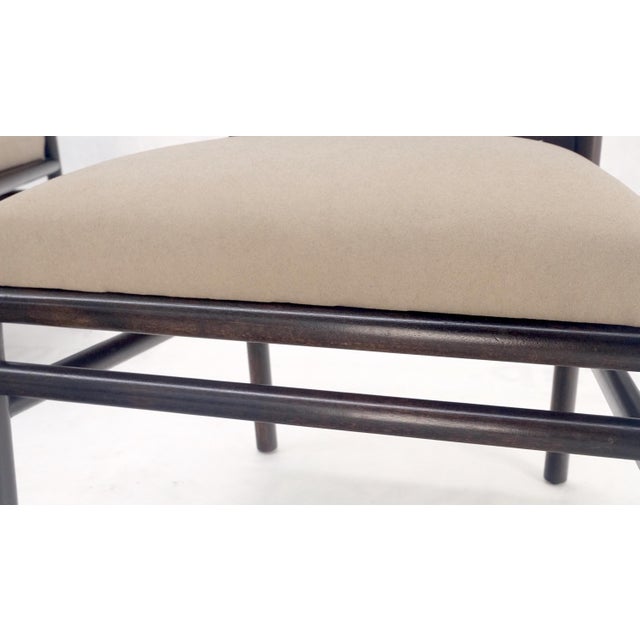 Mid-Century Modern Set 4 Gibbings Widdicomb Dining Chairs New Alcantera Faux Suede Upholstery MINT! For Sale - Image 3 of 13