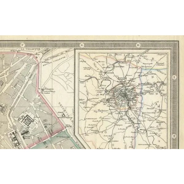 Paper Antique Map by Gall and Inglis, 1843 For Sale - Image 7 of 10