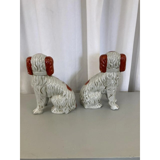 Pair of Late 19th Century Gray Staffordshire Terrier Figurines For Sale - Image 4 of 5