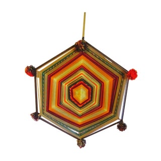 Boho Handwoven Mandala Wool Wall Hanging For Sale