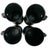 Glass 1960s the Playboy Club Matte Black & Gold Glass Beer Steins - Set of 4 For Sale - Image 7 of 14