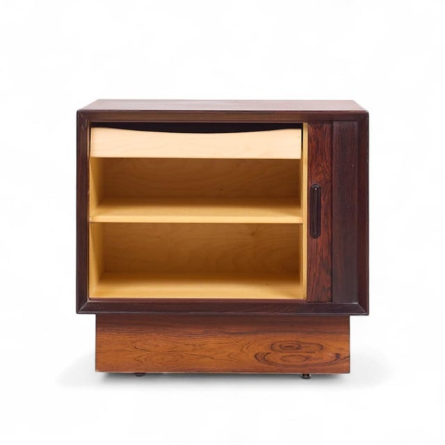 Brown Svend Madsen Mid Century Danish Rosewood Tambour Door Nightstands - Pair For Sale - Image 8 of 12