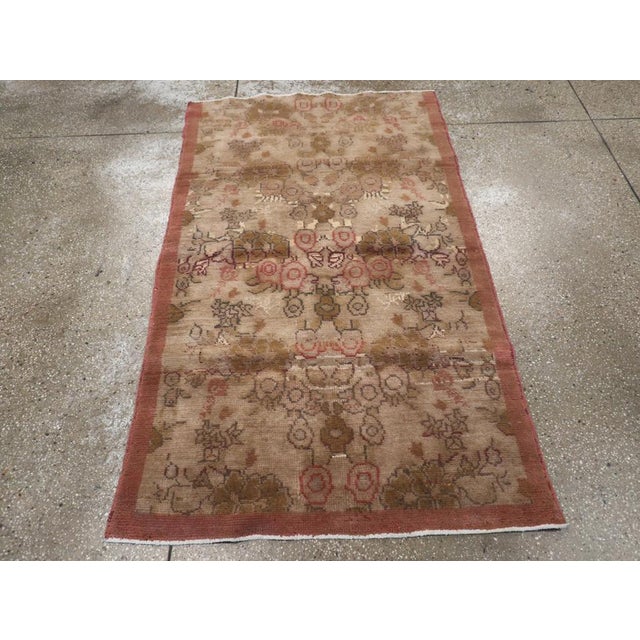 Rustic Galerie Shabab Collection Mid-20th Century Turkish Anatolian Throw Rug For Sale - Image 3 of 9