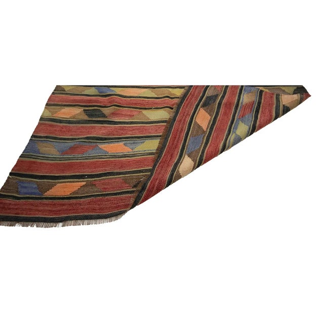 Mid 20th Century Vintage Turkish Wool Kilim Rug For Sale - Image 5 of 7