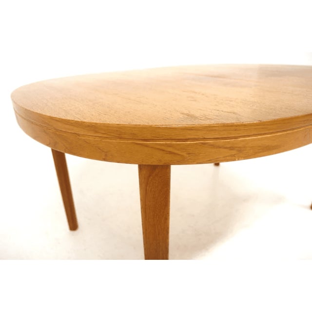 Mid-Century Modern Swedish Oval Extendable Table in Teak from Tibro, 1950s For Sale - Image 3 of 6
