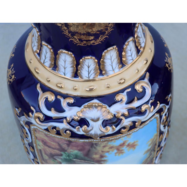 Large Decorative Floor Vases After Richard Klemm Dresden Made by Limoges For Sale In New York - Image 6 of 18