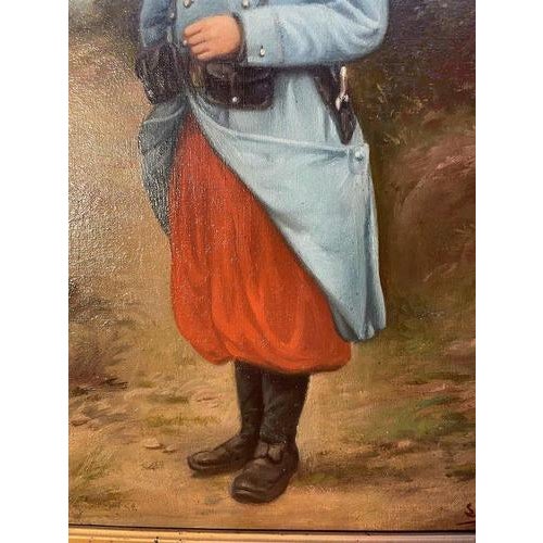 Military, 1800s, Oil on Canvas For Sale - Image 3 of 5