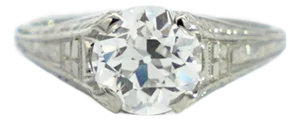 Art Deco Old European Cut Vintage Engagement Ring 1.69ct G/Vvs1 Gia
