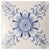 Art Deco White and Blue Flower Glazed Tiles by Le Glaive, 1920 For Sale