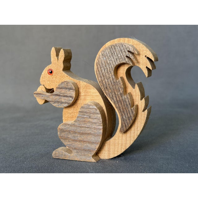 Wooden Squirrel Sculpture from Fausto Sangiovanni, Orvieto, Italy, 1975 For Sale - Image 3 of 5