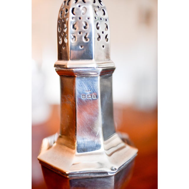 1897 Sterling Silver English Muffineer Birmingham England 8.25" High For Sale In Washington DC - Image 6 of 9
