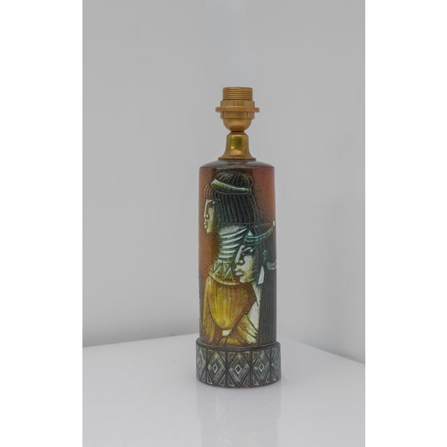Large Vintage Scandinavian Pottery Table Lamp by Bonnie Rehnqvist, 1970s For Sale - Image 14 of 16