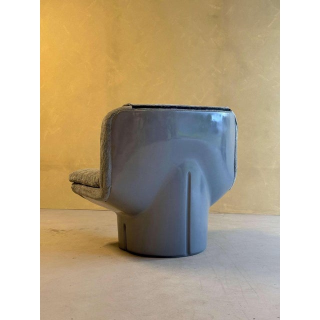 Italian Grey Ill Poltrone Lounge Chair, 1970s For Sale - Image 4 of 12