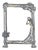 Vintage Pewter Picture Photo Frame Art Nouveau / Deco Style Lady Fits 7" X 5" With Glass For Sale