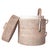 Wood Artifacts Rattan Ice Bucket with Tongs in White Wash 9" - 2 Pieces For Sale - Image 7 of 7