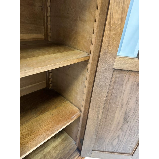 Arts and Crafts Art Nouveau Bookcase with Beveled Glass, 1900s For Sale - Image 10 of 11