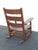 Early 1900s Art and Craft Tiger Oak Rocking Chair 6409 For Sale - Image 4 of 15