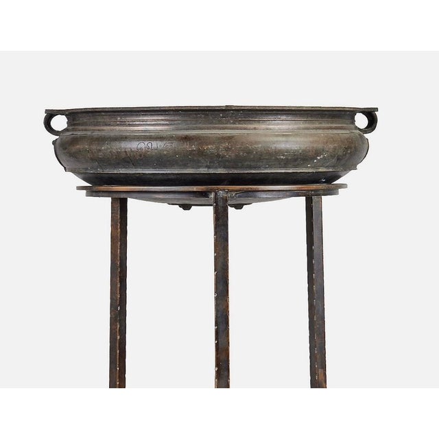 Pair of Antique Bronze Urlis on Tall Bronze Stands For Sale In San Francisco - Image 6 of 15