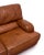Animal Skin Italian Modernist Cognac Large Two Seat Leather Sofa For Sale - Image 7 of 9