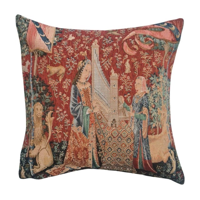 This beautiful tapestry cushion is finely woven by skilled weavers on traditional Jacquard Tapestry looms. The tapestry...
