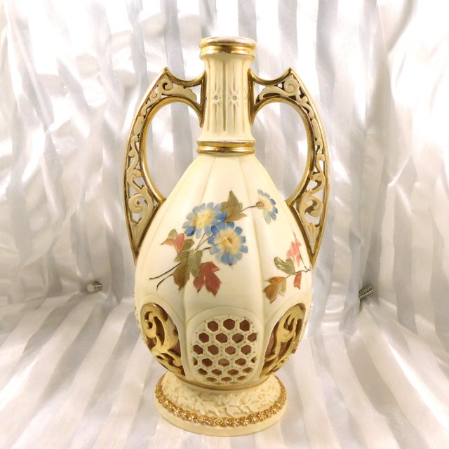 1940s 1940s Royal Rudolstat Vase or Jug With Reticulated Trim For Sale - Image 5 of 10
