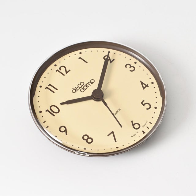 Mid-Century Modern Vintage German Table Clock from Deco Domo, 1980s For Sale - Image 3 of 14