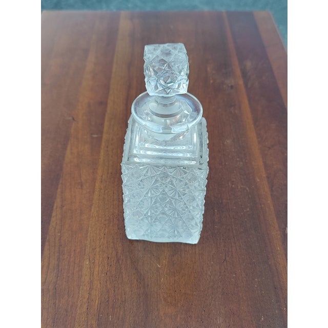 Transparent Vintage Eapg Early American Pattern Crystal Cut Glass Decanters For Sale - Image 8 of 8