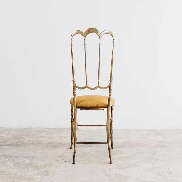 Italian 3-Arch Chiavarina Chair in Brass, 1950s For Sale - Image 11 of 12
