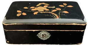 Japanese Lacquered Box with Flower