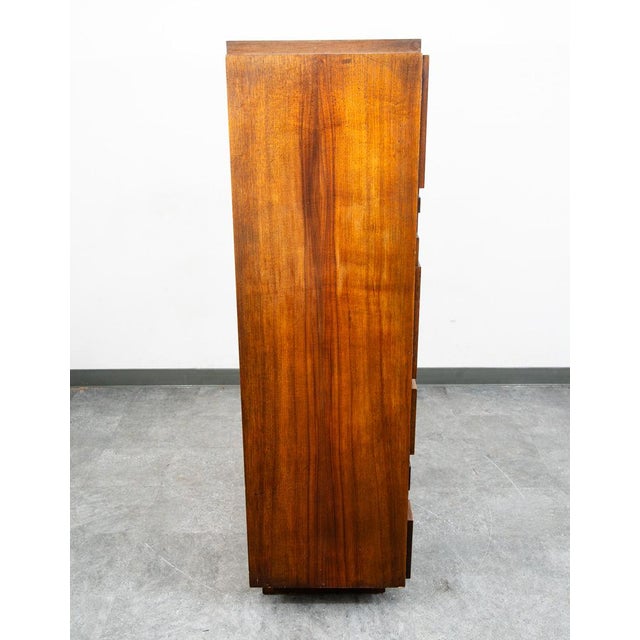 Mid-Century Modern Mid Century Modern Dresser Highboy Lane Mosaic Pueblo Brutalist 5 Drawer Wood For Sale - Image 3 of 13