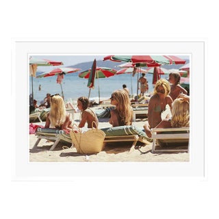 Saint-Tropez Beach 1971 by Slim Aarons Framed C-Print For Sale