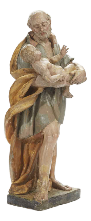 St. Joseph with Child, 1800s, Terracotta