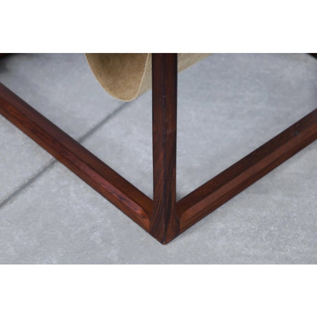 Danish Modern Brazilian Rosewood Magazine Rack by Kai Kristiansen For Sale - Image 9 of 10