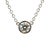 Modern Ladies 14k White Gold 1.03ct Bezel Set Round Diamond Solitaire Pendant Necklace For Sale - Image 3 of 7