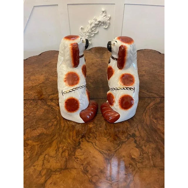 Victorian Staffordshire Dogs, 1880, Set of 2 For Sale - Image 3 of 8