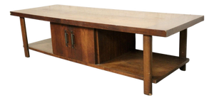 Mid-Century Modern Multitiered Walnut Coffee Table