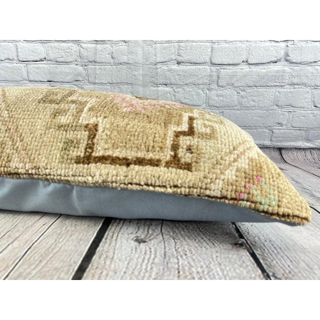 14 x 35 Lumbar Rug Pillow Luxe Bazaar Turkish Pillow Cushion Cover For Sale - Image 4 of 4