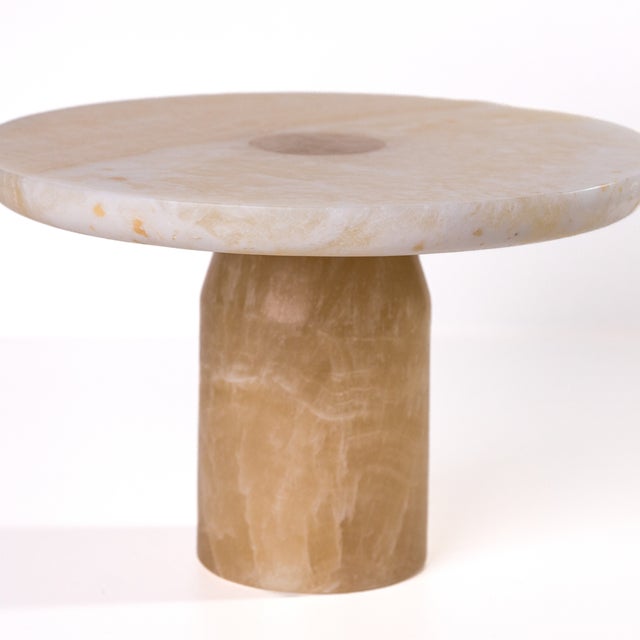 Yellow Onyx Marble Cake Stand For Sale - Image 4 of 5