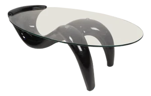 Contemporary Modern Sculpted Fiberglass Coffee Table