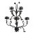 Mid-20th Century Gothic Wrought Iron 5-Light Wall Sconce With Coronet Cups For Sale