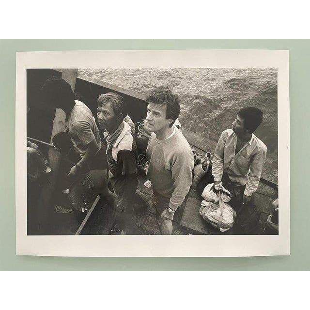 José Nicolas (1956) Bernard Kouchner in the China Sea 1987 Silver print Format 30 x 40 Signed print This piece is...