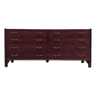 Vintage Chest of Drawers in Exotic Wood and Bamboo, 1970s For Sale