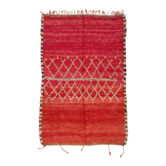 Vintage Moroccan Berber Rug With Geometric Design by Rug & Kilim, 1950-1959 For Sale