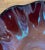 Late 20th Century Vintage Hand-Blown Jozefina Ruffled Art Glass Plum- and Champagne-Colored Bowl For Sale In Seattle - Image 6 of 10