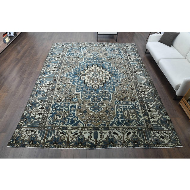 Vintage Persian Hand-Knotted area rug is a semi-antique vintage area rug. The '70s Eastern region of Anatolian's unique...