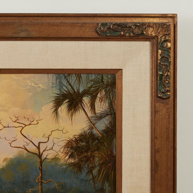 1960s Vintage Tropical Florida Landscape Painting by Shirley Hood Loeffler For Sale - Image 5 of 14