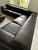 Modern Modernist Espresso Italian Leather Sectional & Ottoman For Sale - Image 3 of 10
