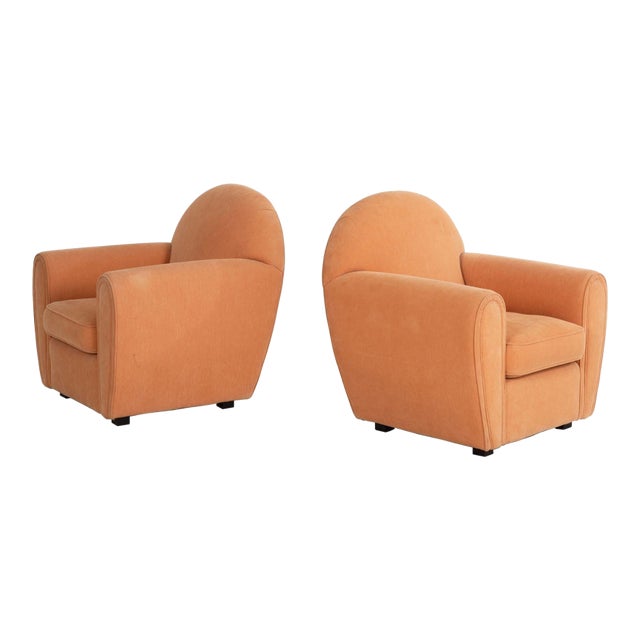 John Mascheroni for Swaim Originals, Pair of Club Chairs, Model 879c, 1989 For Sale