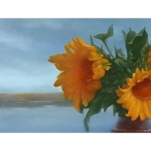 2010s Oil Painting Bouquet of Sunflowers Vasily Korkishko For Sale - Image 5 of 6